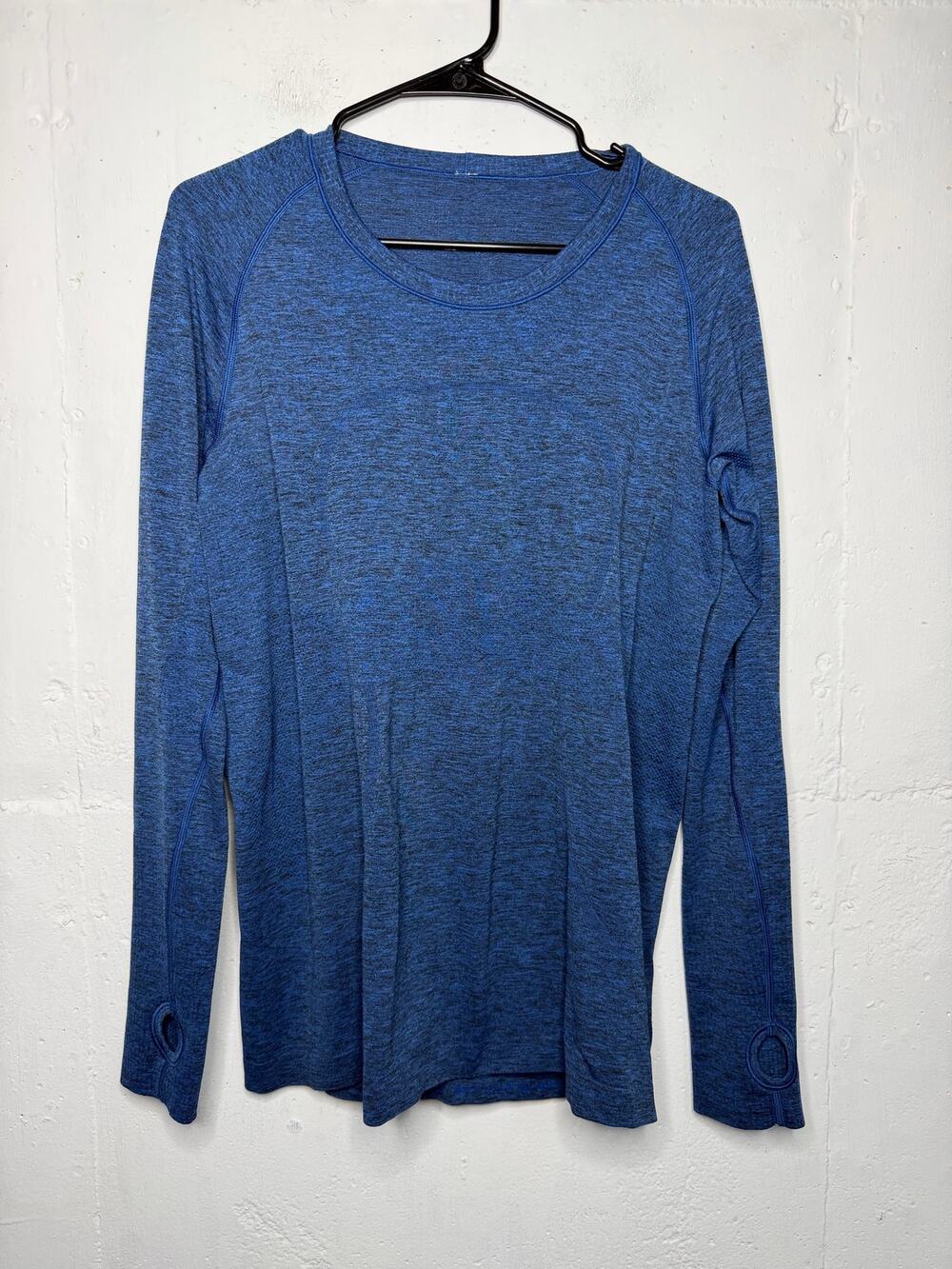 Lululemon heathered blue Swiftly Tech long-sleeve running shirt Size 12
